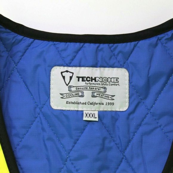 Techniche 6529-Limhivizm Medium XXX LARGE Cooling Vest, Hi-Vis Lime - Picture 3 of 10